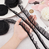 FINGERINSPIRE 15 Yards 3 Styles Nylon Pleated Lace Ribbon OCOR-FG0001-78-3