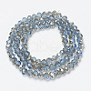 Electroplate Glass Beads Strands EGLA-A034-T3mm-K02-2