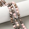 Natural Argentina Rhodonite Beads Strands G-G271-B02-6mm-1