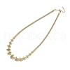 304 Stainless Steel Irregular Twisted Chain Spiral Bib Necklaces for Women NJEW-B127-01G-04-2