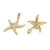 Brass Micro Pave Cubic Zirconia Pendants KK-C093-17C-G-2