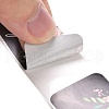 Flower Pattern Paper Gift Tag Stickers X-DIY-C011-01A-4