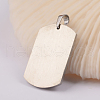304 Stainless Steel Pendants STAS-O075-11AS-2