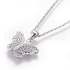 304 Stainless Steel Pendant Necklaces NJEW-E141-08P-3