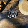Bohemian Style Glass Seed Bead Tassel Dangle Earrings CI9921-2-2