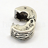 Alloy European Style Clasps X-PDLC-R001-08AS-3