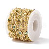 Enamel Flower & Glass Square Link Chains CHC-P009-36G-4