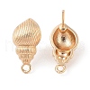 Ocean Style Brass Stud Earring Findings KK-N256-09B-G-2