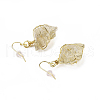 Natural Lemon Quartz Dangle Earrings EJEW-F228-A03-2