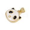 Brass Enamel Pendants KK-D376-02G-2