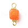 Natural Agate Connector Charms PALLOY-JF01587-03-2