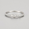 925 Sterling Silver Micro Pave Cubic Zirconia Finger Rings for Women FS-WGD3007-03-3