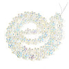Transparency Electroplate Glass Beads Strands GLAA-T023-38A-08-2