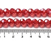 Electroplate Transparent Glass Beads Strands EGLA-A035-T8mm-A01-4