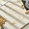 1mm Rack Plating Brass Box Chain Adjustable Slider Necklaces for Women Men MAK-L044-02G-3