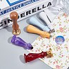 Wood Handle with Plaster Gluesheath DIY-WH0221-12A-4