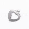 Tarnish Resistant 201 Stainless Steel Openn Heart Charms STAS-D445-086-2