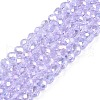 Electroplate Glass Beads Strands X-EGLA-A044-T4mm-B17-1