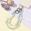 Heart & Bowknot & Moon Acrylic Beaded Bag Straps AJEW-BA00111-2