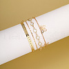4Pcs 4 Styles Alloy Crystal Rhinestone Butterfly Charm Anklets Sets for Women FS-WGF915E-01-3