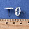Brass Ear Studs Settings IFIN-Q005-S-NR-3