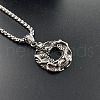 Dragon Stainless Steel Pendant Necklace Punk Hip-hop Street Jewelry BY8031-1
