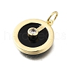 Brass Micro Pave Cubic Zirconia Pendants KK-S523-11G-2