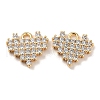 Brass Micro Pave Cubic Zirconia Charms KK-R152-20G-1