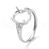 Adjustable 925 Sterling Silver Ring Components STER-K179-11P-1
