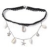 304 Stainless Steel Starfish & Shell & Turtle Tassel Thigh Leg Chains AJEW-AN00655-1