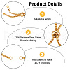 Beebeecraft 10Pcs Adjustable 304 Stainless Steel Slider Bracelet/Bolo Bracelets Making STAS-BBC0001-63G-4