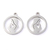 Non-Tarnish 304 Stainless Steel Pendants STAS-O142-54P-2