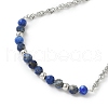 Natural Lapis Lazuli Beads Link Bracelets BJEW-JB11835-03-3
