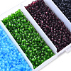 6000Pcs 5 Colors Frosted Opaque Glass Seed Beads SEED-YW0001-17-5