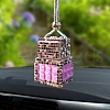 Square Glass Rhinestone Perfume Bottles Air Freshener Diffuser Bottle Hanging Ornaments PW-WG4D125-02-1