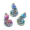 Ion Plating(IP) 201 Stainless Steel Pendants STAS-P312-01MC-4