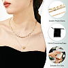 Brass Double Layer Necklaces NJEW-TAC0020-7