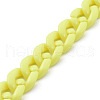 Handmade Opaque Acrylic Curb Chains X-AJEW-JB00662-08-3