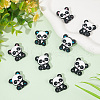 Olycraft 18Pcs 3 Colors Panda Silicone Beads SIL-OC0001-08-4