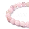 Natural Cherry Blossom Jasper Round Beaded Stretch Bracelets BJEW-TA00279-3