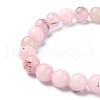 Natural Plum Blossom Jade Round Beaded Stretch Bracelets BJEW-TA00279-3