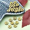 Brass Grade A Rhinestone Spacer Beads RSB038NF-04G-4