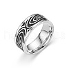Retro 304 Stainless Steel Enamel Finger Rings for Men FS-WG366A7-10-2