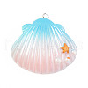 Opaque Resin Pendants X-RESI-S356-059B-05-1