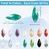 SUNNYCLUE 280Pcs 14 Colors Electroplate Glass Faceted Teardrop Beads EGLA-SC0001-23-2