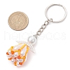 Glass Seed Bead with Acrylic Angel Keychain KEYC-MZ00026-02-3