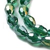 Transparent Electroplate Glass Beads Strands EGLA-A037-T6x8mm-B15-3