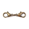 Zinc Alloy Double Lobster Claw Clasps FIND-TAC0016-15AB-1