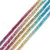 Rainbow Color Electroplate Non-magnetic Synthetic Hematite Beads Strands G-L489-F01-1