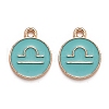 Alloy Enamel Pendants ENAM-S124-01B-13K-1